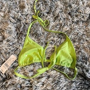 LA HEARTS BRIGHT GREEN BIKINI TOP